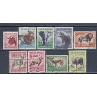 [316] ЮАР 1954.Фауна. 9 гашеных марок.