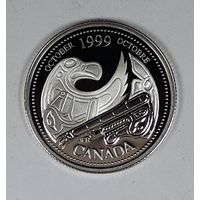 Канада 25 центов 1999 Миллениум - Октябрь 1999, Дань первым нациям