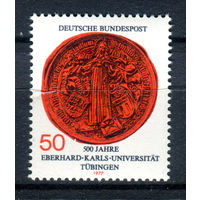 Германия (ФРГ) - 1977г. - 500 лет университету Тюбинген. Герб - полная серия, MNH с отпечатком [Mi 946] - 1 марка