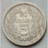 Чили 20 сентаво 1939 г.