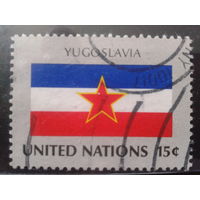 ООН Нью-Йорк 1980 Флаг Югославии