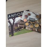 Андорра 2019 год. 1, 2, 5, 10, 20, 50 евроцентов, 1, 2 евро. Официальный набор монет в буклете.