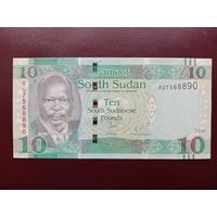 Южный Судан 10 фунтов 2016 UNC