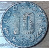 Австрия 10 грошей, 1949 (14-18-24)