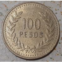 Колумбия 100 песо, 1994 Маленькие цифры номинала (1-4-57)