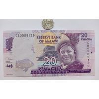 Werty71 Малави 20 квача 2020 UNC банкнота