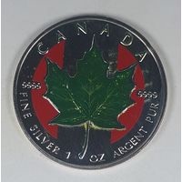 Канада 5 долларов 1999 Цветной Кленовый Лист