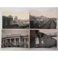 4 фото Минск вокзал железная дорога, 1957. Всемирный фестиваль молодежи.