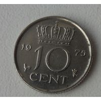 10 центов Нидерланды 1975 г.в.