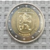 Латвия. 2 евро 2017. Курземе. UNC