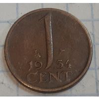 Нидерланды 1 цент, 1954 (15-10-9)