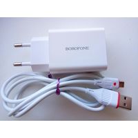 Новая фирменная зарядка для смартфонов BOROFONE model: BA21A, 18W/3A, USB type- C