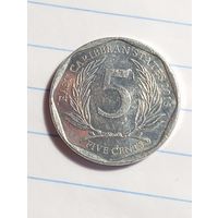 Карибские острова 5 центов 2015 года .
