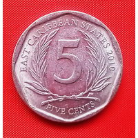 39-21 Восточные Карибы, 5 центов 2010 г.
