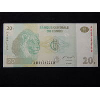 Конго 20 франков 2003г UNC