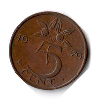 Нидерланды. 5 центов. 1979 г.