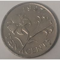 Бермуды 10 центов, 1997 (4-10-10)