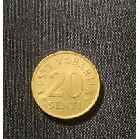 20 центов 1992 Эстония
