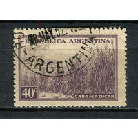 Аргентина - 1936/1950 - Плантация сахарного тростника 40C - [Mi.424x] - 1 марка. Гашеная.  (Лот 22BZ)