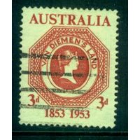 Австралия 1953 Mi# 241 Первой почтовой марке Тасмании 100 лет. Гашеная (AU03)