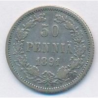 50 пенни 1891 год L _состояние VF