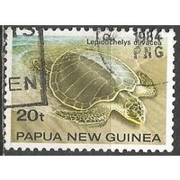 Папуа Новая Гвинея. Оливковая черепаха. 1984г. Mi#470.