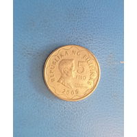 Филиппины 5 писо песо 2005 год