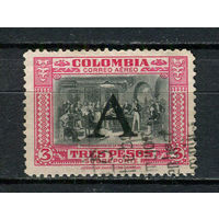 Колумбия - 1950 - Провозглашение независимости. Надпечатка А на 3Р - [Mi.577] - 1 марка. Гашеная.  (Лот 51BT)