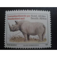 ЮАР 1993 черный носорог