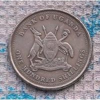Уганда 100 шиллингов 1998 года. Бык. Инвестируй выгодно в монеты планеты!
