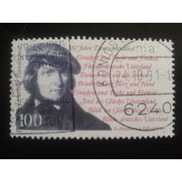 Германия 1991 поэт, германист Михель-0,6 евро гаш.