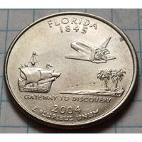 США 1/4 доллара, 2004 Квотер штата Флорида    P    ( 1-8-1 )