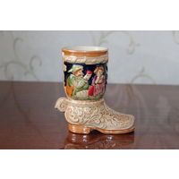 Статуэтка керамика карандашница ботинок сапог