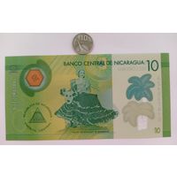 Werty71 Никарагуа 10 кордоба 2014 UNC банкнота