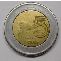 Перу 5 новых солей 1995 г