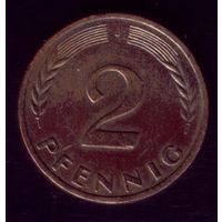 2 пфеннига 1967 год J Германия