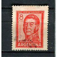 Аргентина - 1965/1966 - Генерал Хосе де Сан-Мартин 8Р - [Mi.867] - 1 марка. Гашеная.  (Лот 30BZ)