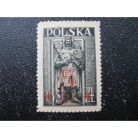 Старая Польша 1947 полная чистая серия надпечатка.