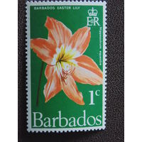 Британский Барбадос 1970 г. Цветы.