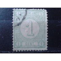 Нидерланды 1876 Стандарт, цифра 1с  К12 1/2