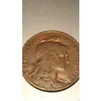 10 сантим 1911 года. Большая красивая монета