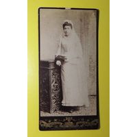 Фото кабинет-портрет "Невеста", Одесса, до 1917 г., 21*10 см