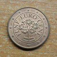 5 евроцентов Австрия 2008 _РАСПРОДАЖА КОЛЛЕКЦИИ
