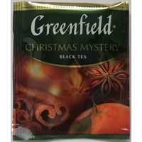 Чай Greenfield Christmas Mystery (черный, корица, имбирь, гвоздика, яблоко, анис, ароматизаторы лимон и апельсин) 1 пакетик