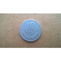 Польша 10 грошей, 1969г. (U-обм)