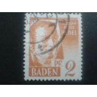 Германия 1948 Баден фр. оккупация поэт