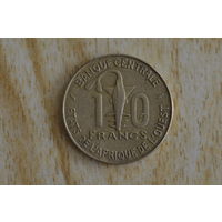 Западная Африка 10 франков 1990
