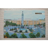 Календарик, 1986, Минск. Площадь Победы.