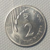 2 рупии 2019 год, мумбаи, Индия