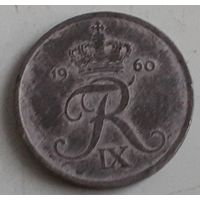 Дания 1 эре, 1960 Цинк /серый цвет/ (12-2-12(в))